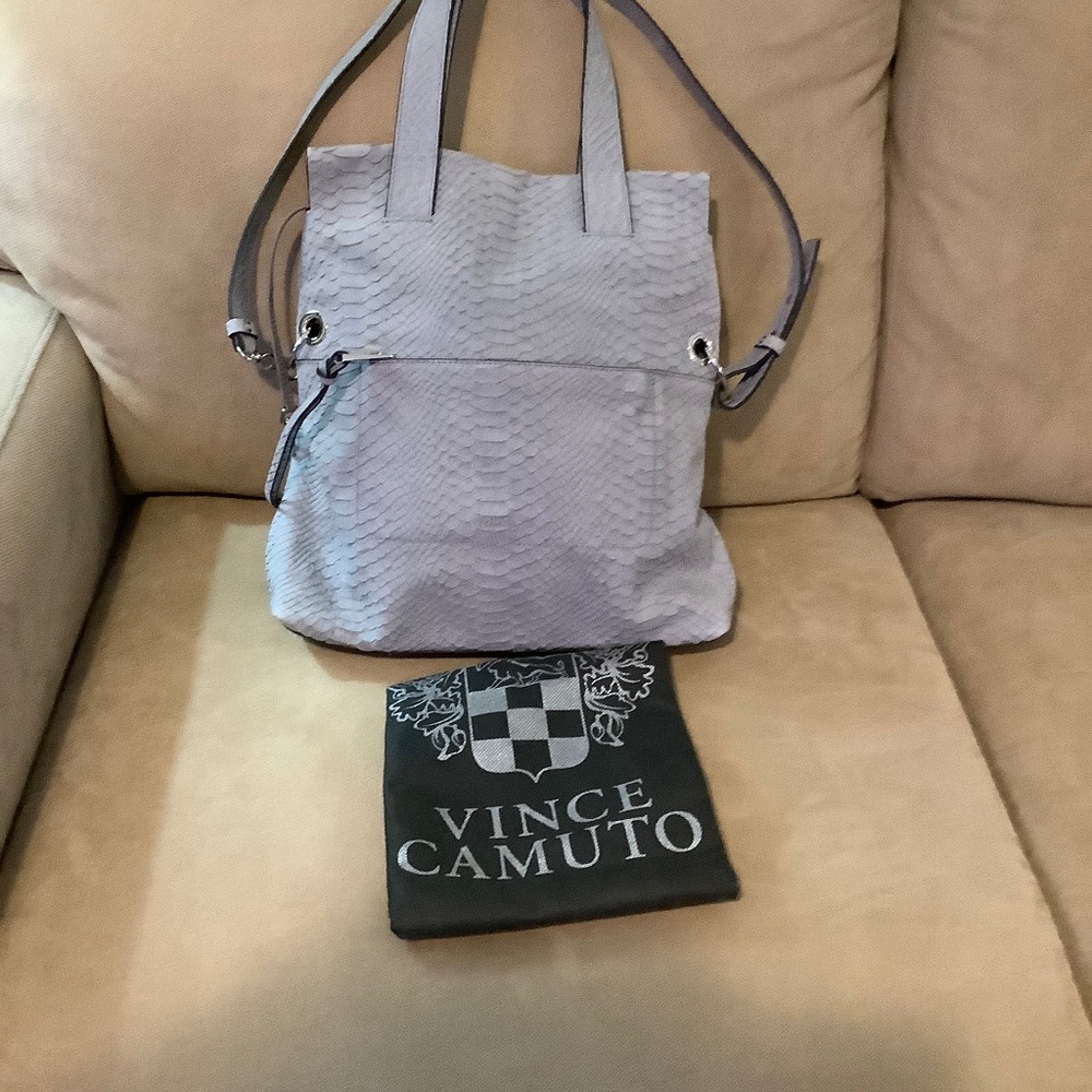 New Leather Snake print Grey Vince Camuto HandBag